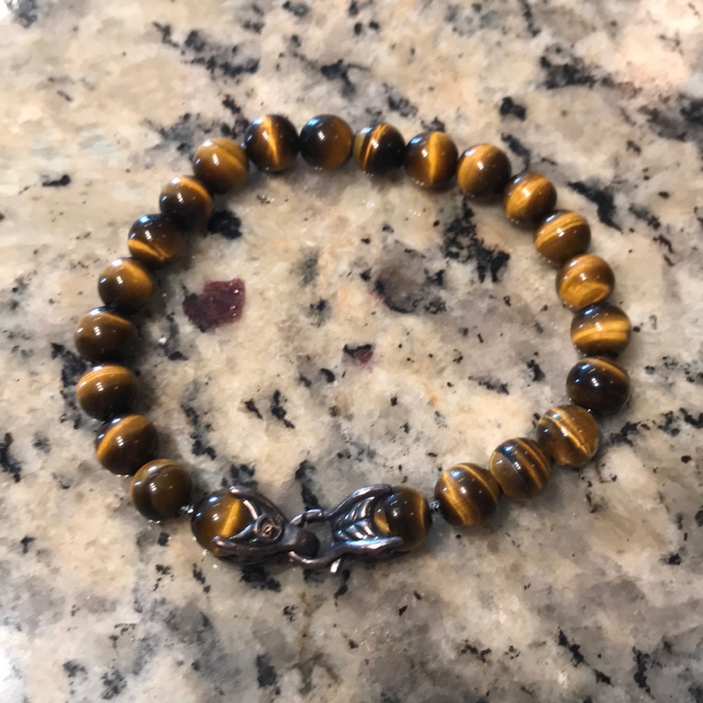 David Yurman tiger eye spiritual beads bracelet.